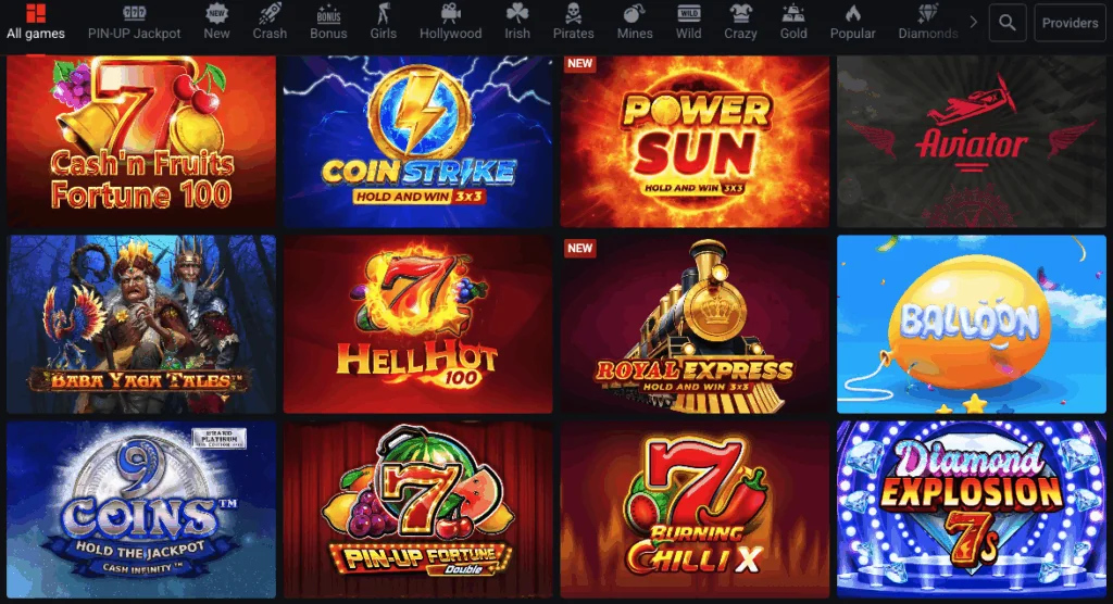 Slots at Pin Up Nigeria